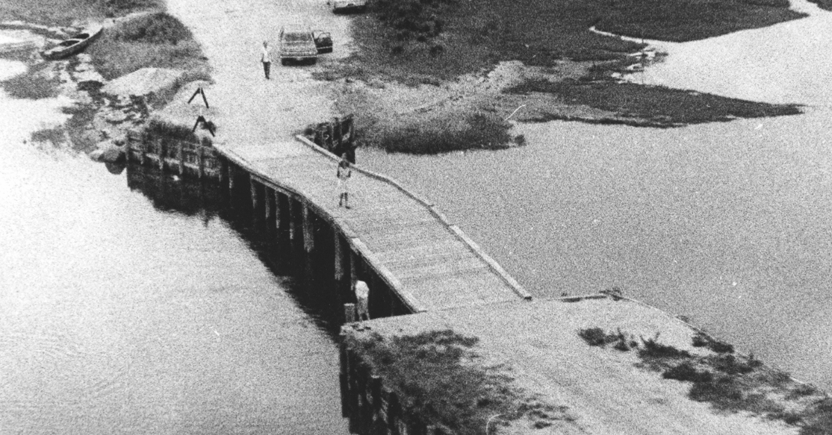 Photo of the Chappaquiddick incident crime scene