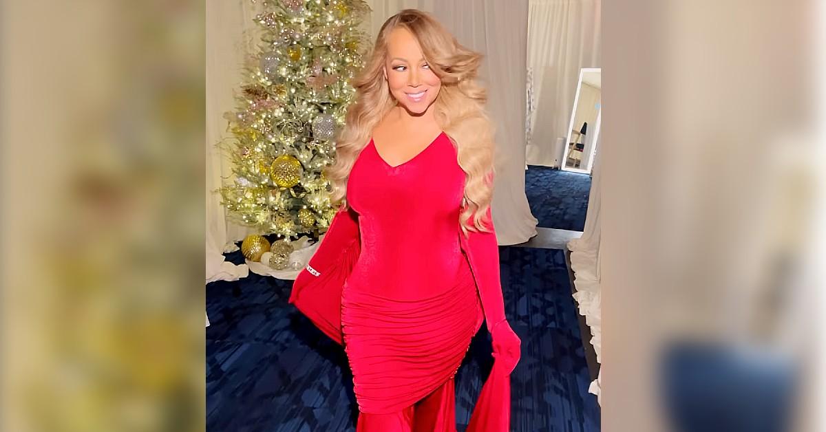 mariah carey reclaims christmas queen title red gown december instagram