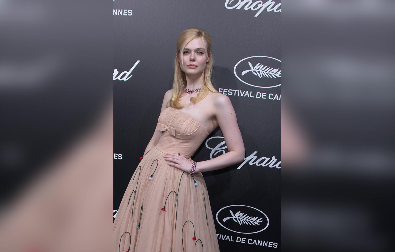 elle fanning giant dress fainting cannes