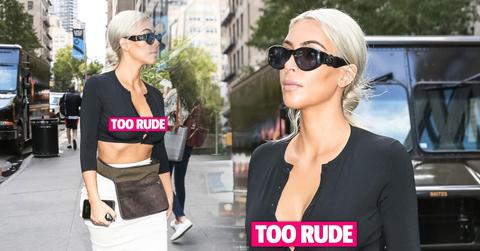 Kim Kardashian – Skeletal Abs And Blonde Hair On Full Display During NYC Fashion Week