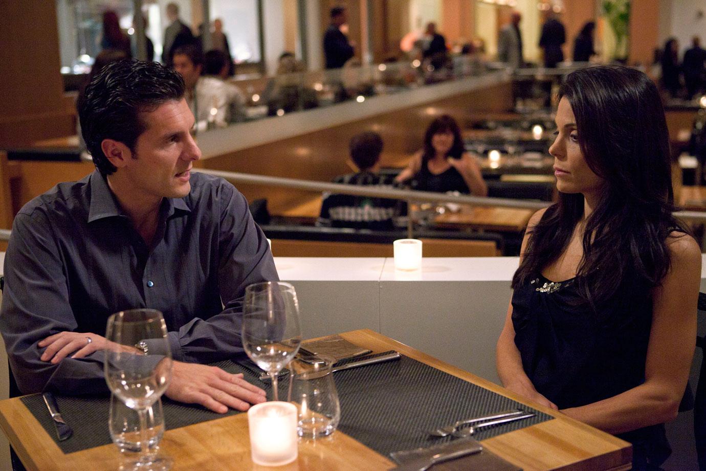 Jason Hoppy and Bethenny Frankel at dinner.