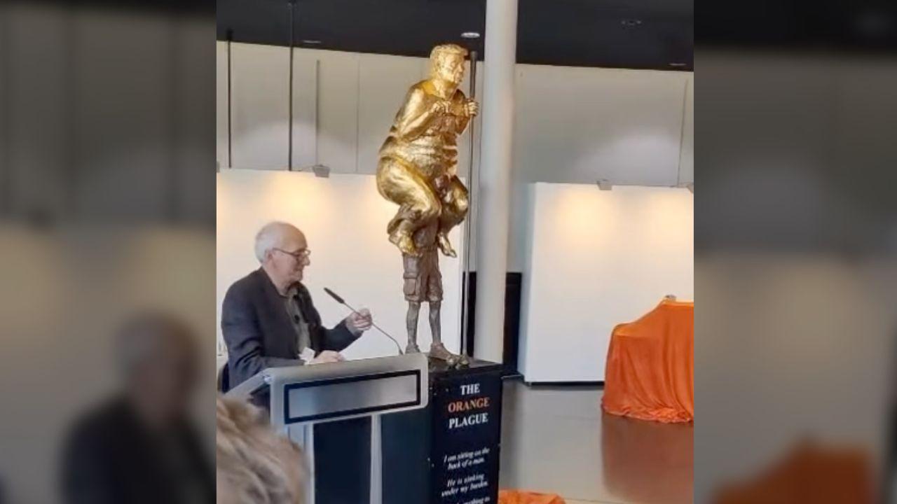 Photo of Trump Orange Plague Statue