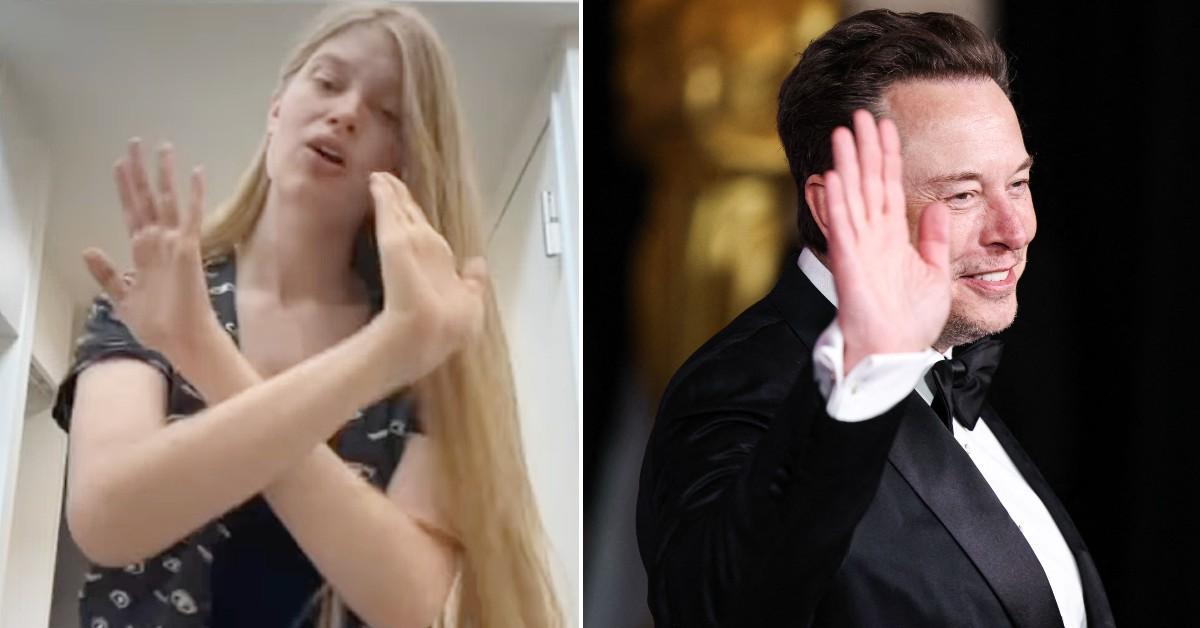 Split photo of Vivian Wilson, Elon Musk