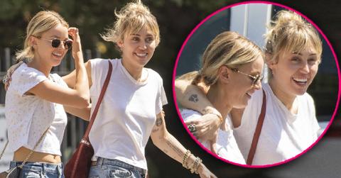 Miley Cyrus Shares Lunch Date PDA With Galpal Kaitlynn Carter