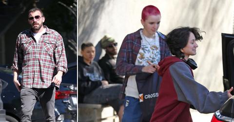 ben affleck jennifer garner daughter seraphina pink buzz cut hearts pp
