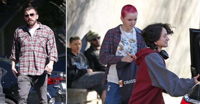 ben affleck jennifer garner daughter seraphina pink buzz cut hearts pp