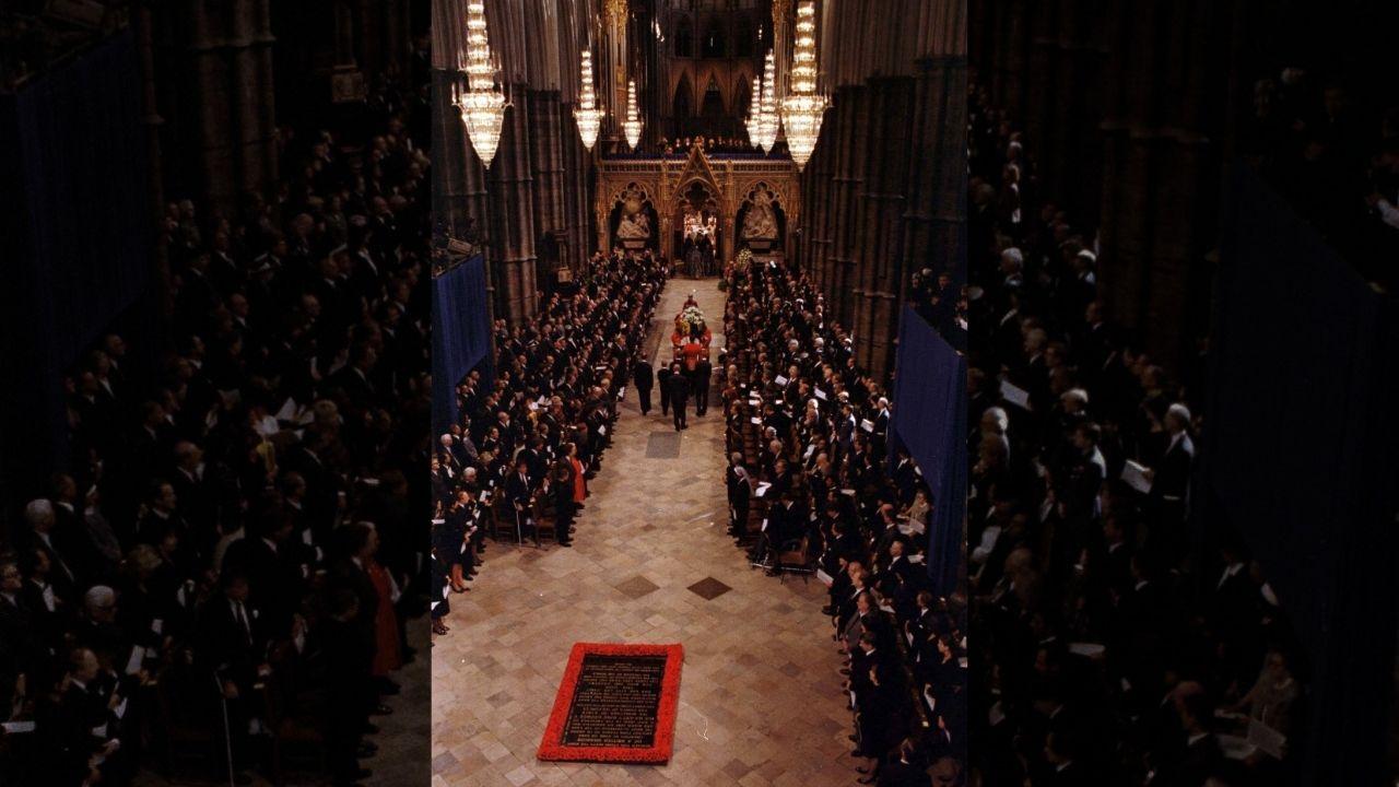Photo of Diana's funeral
