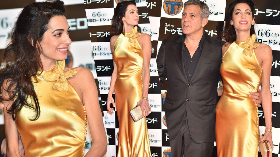 Amal Clooney Scary Skinny Dress 'Tomorrowland' Tokyo