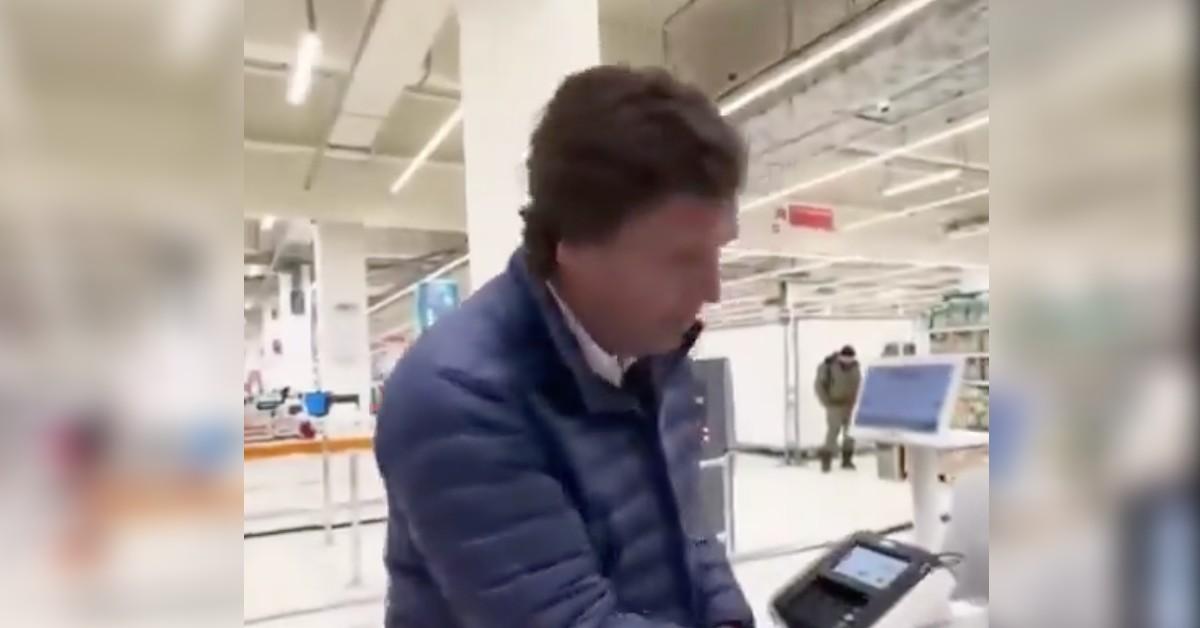 tucker carlson grocery trip