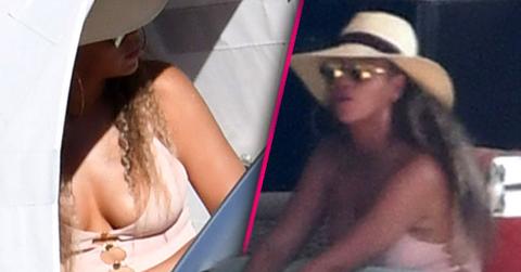 beyonce bikini belly cover up yacht italy