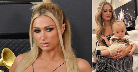 paris hilton defends baby son big head