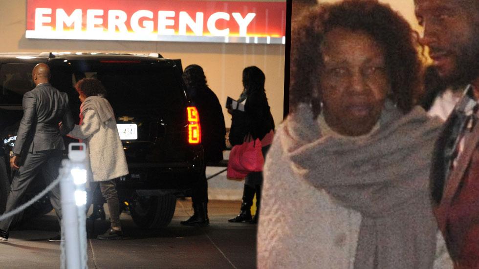 Cissy Houston & Family Visiting Bobbi Kristina In Hospital