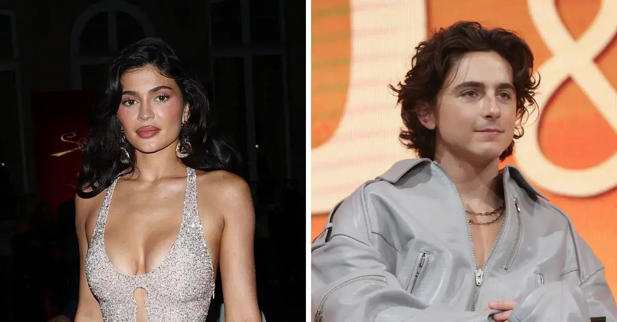 timothee chalamet walking down the aisle with kylie jenner