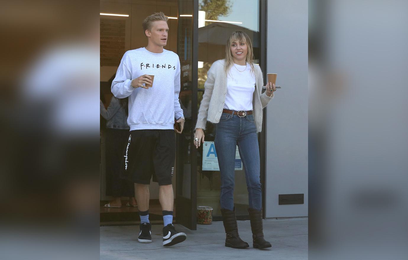 Miley Cyrus & Cody Simpson Step Out For A Coffee Date