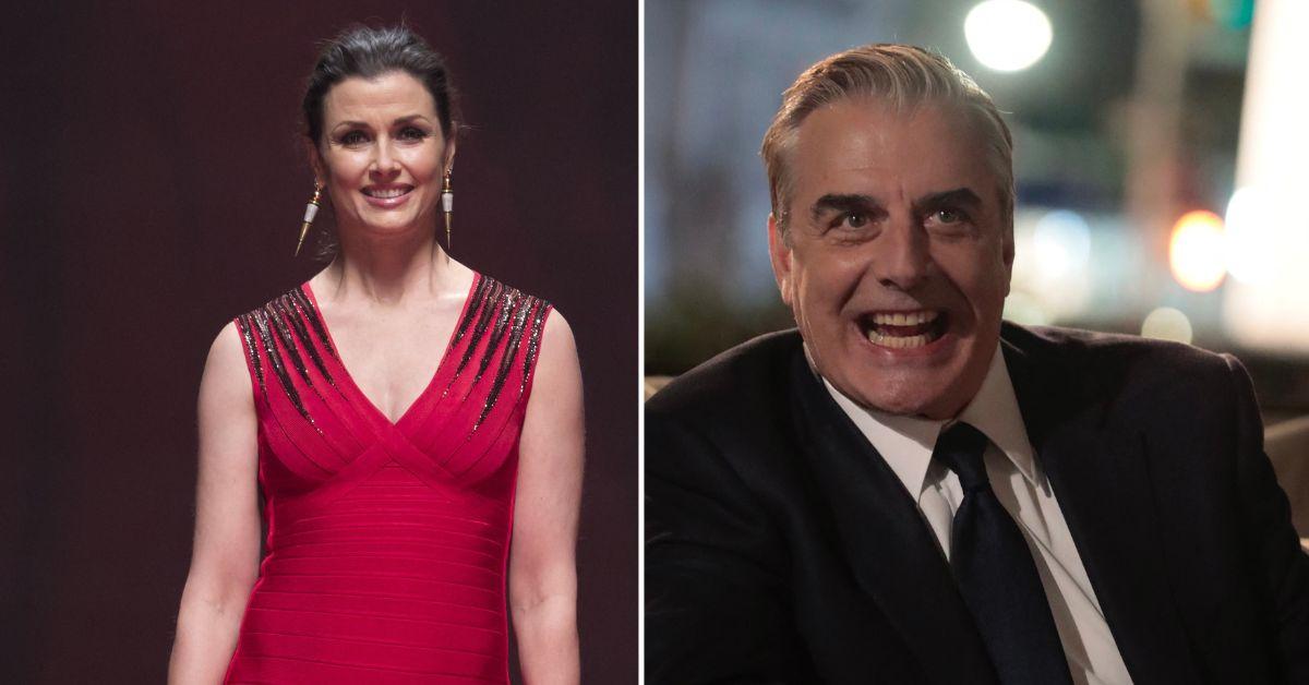 Composite photo of Bridget Moynahan and Chris Noth.