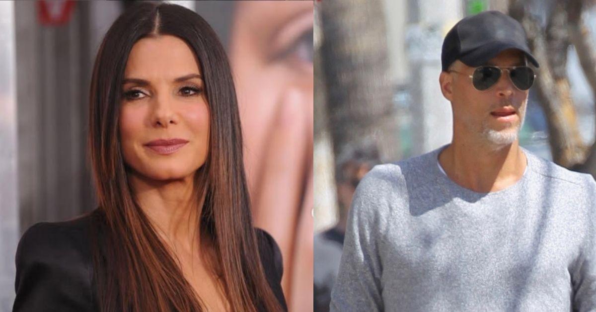 Split photo of Sandra Bullock, Bryan Randall