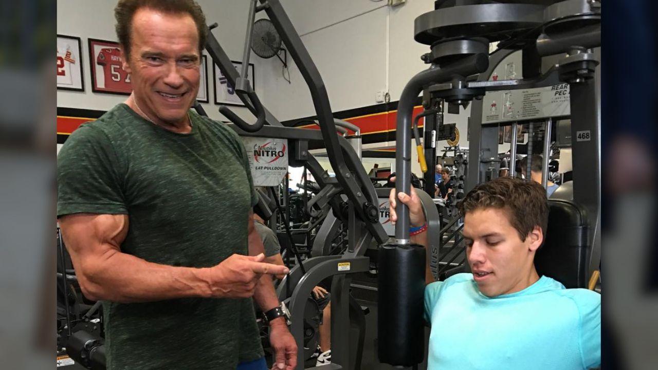 Photo of Arnold Schwarzenegger and Joseph Baena