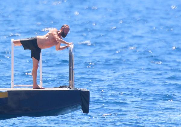 //sting shirtless boat