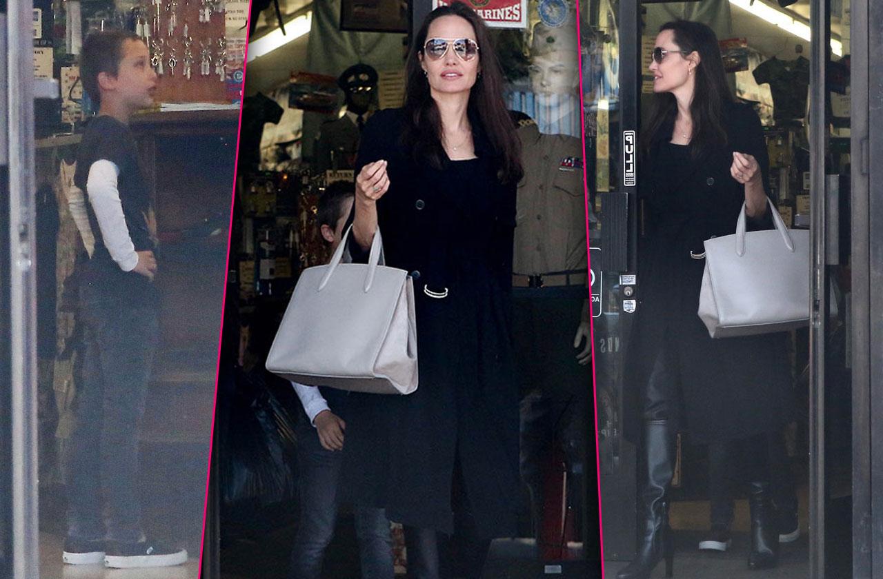 Angelina jolie hollywood shopping spree with knox