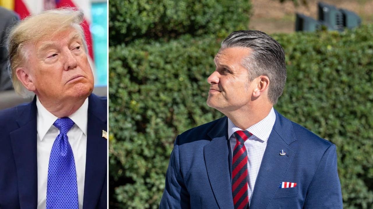 Photo of Donald Trump, Pete Hegseth
