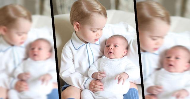 New Photo of Princess Charlotte Being Held By Prince George