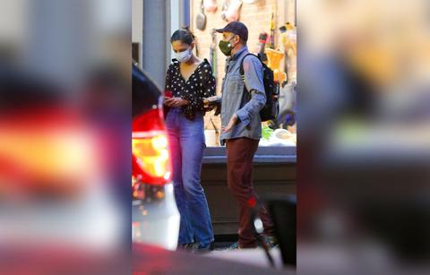 katie holmes spotted on date photos mystery man months after breakup emilio tom cruise suri