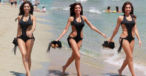 Farrah Abraham In Bathing Suit At The Beach