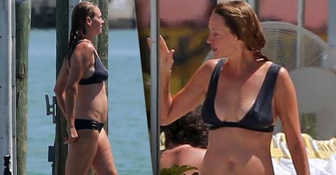 //Uma Thurman Bikini Miami Photos