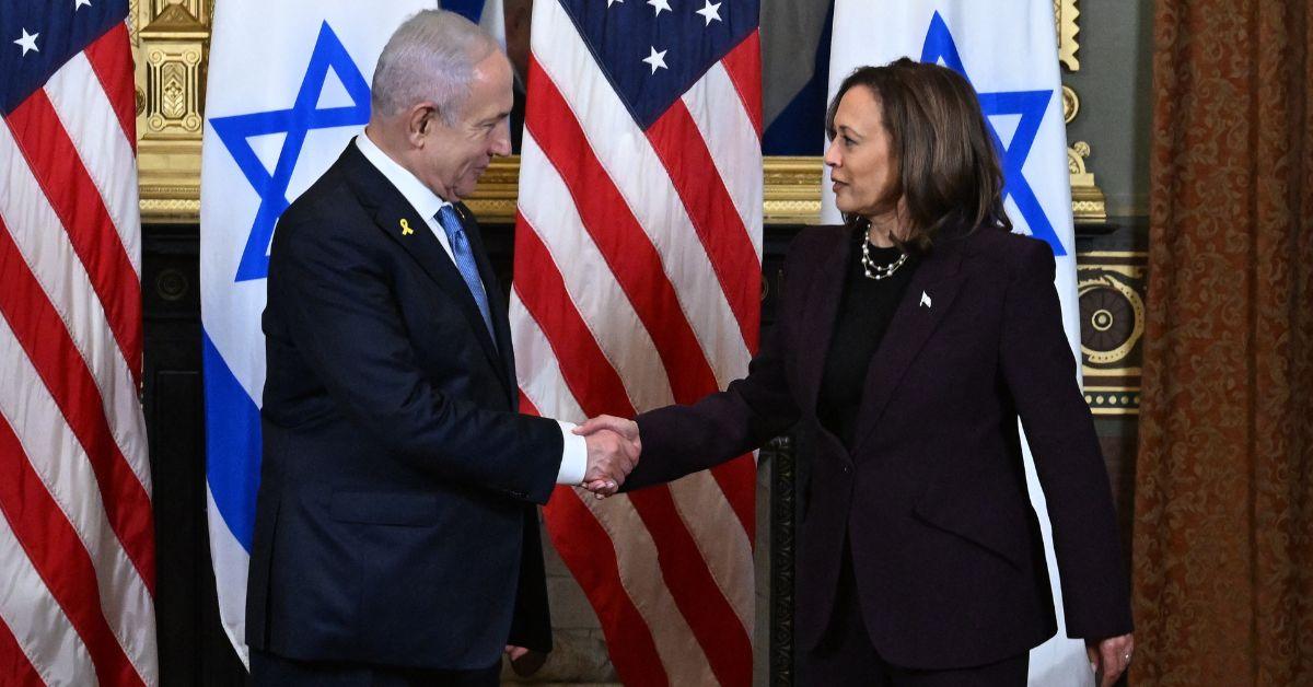 Israeli Prime Minister Benjamin Netanyahu with Kamala Harris