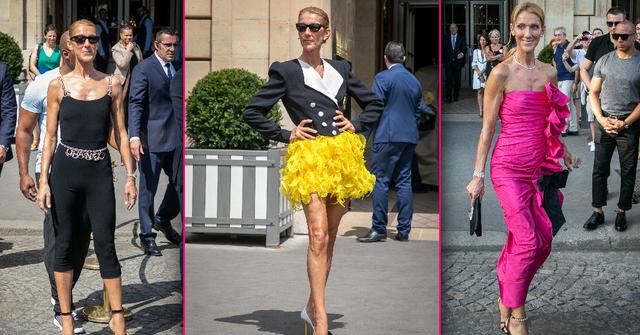 Celine Dion Models Fancy Looks In Paris France