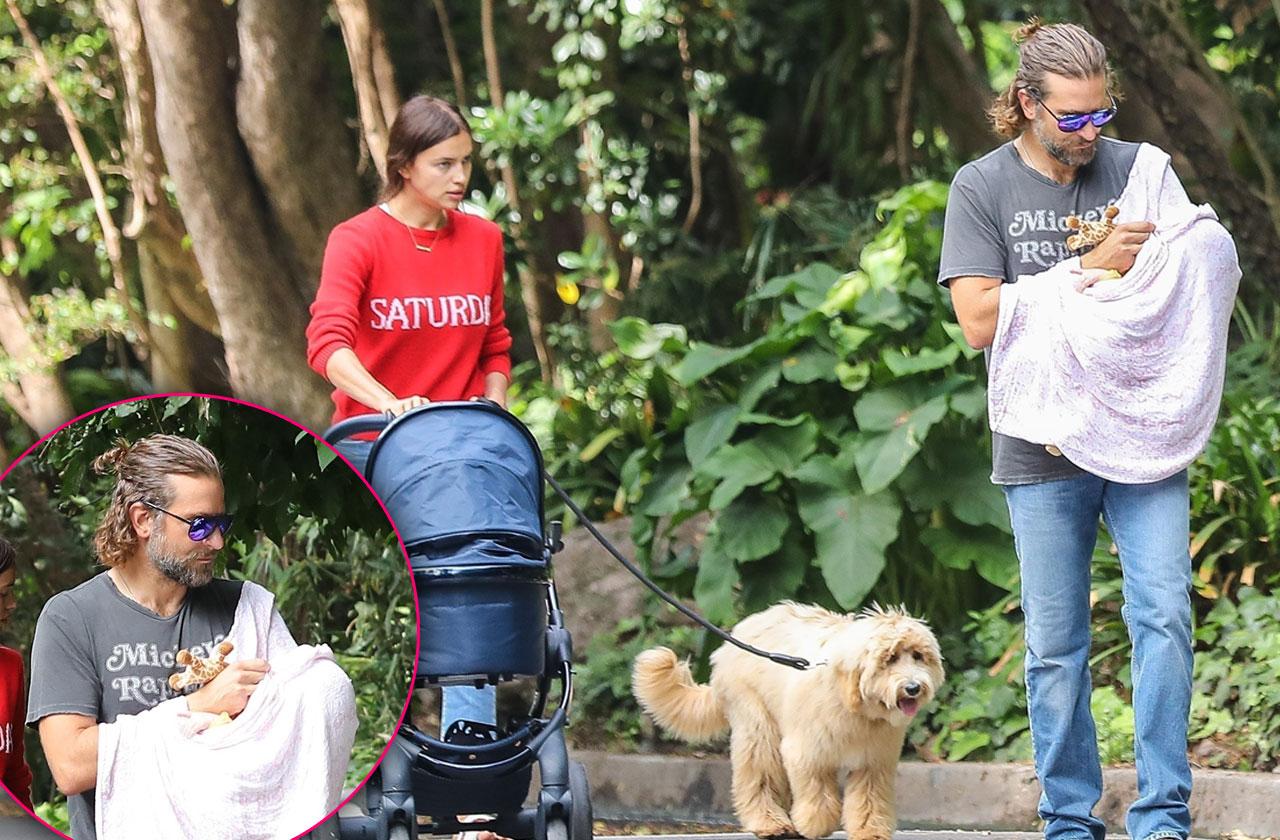 Bradley Cooper Irina Shayk Baby Daughter Stroller Walk