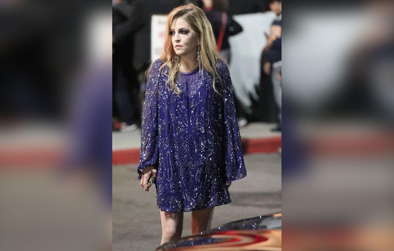 Lisa Marie Presley Guns N Roses Purple Dress