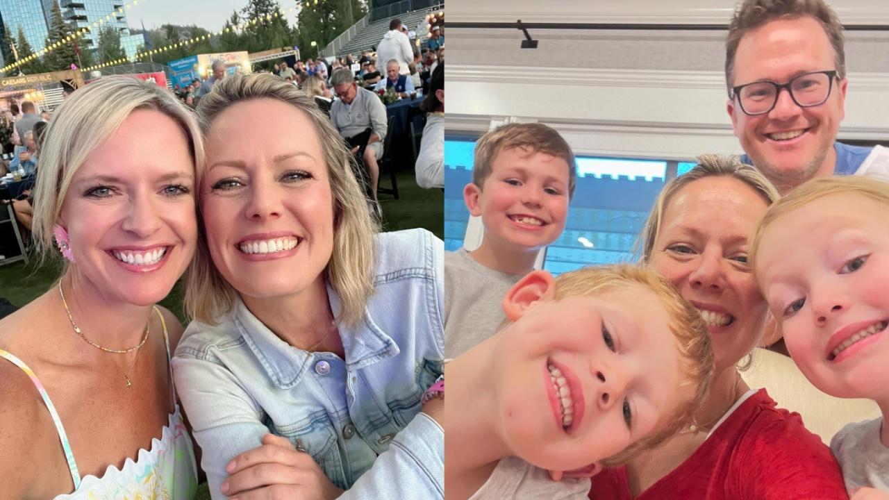 Dylan Dreyer, Brian Fichera, and their children