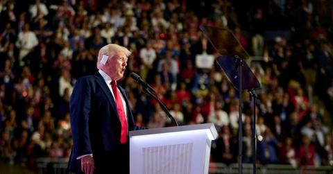 Donald Trump speaking at the Republican National Convention