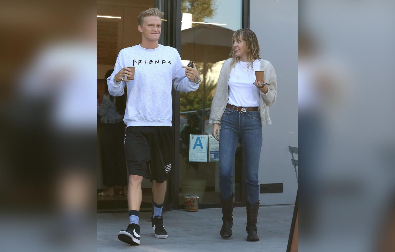 Miley Cyrus & Cody Simpson Step Out For A Coffee Date