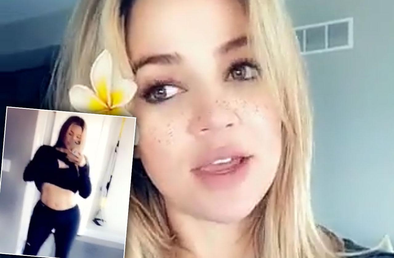 Photos Khloe Kardashian Shows Off Flat Stomach, Post Baby Body