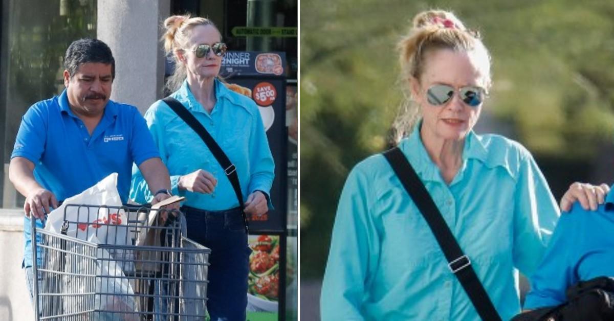 Hollywood Legend Leans on Assistant for Help During Rare Outing