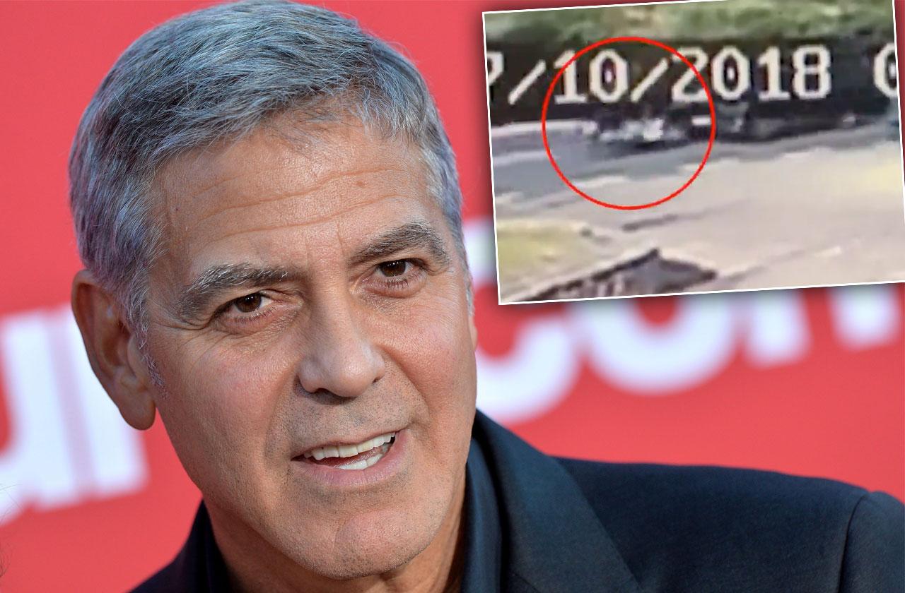 George Clooney Car Crash Video