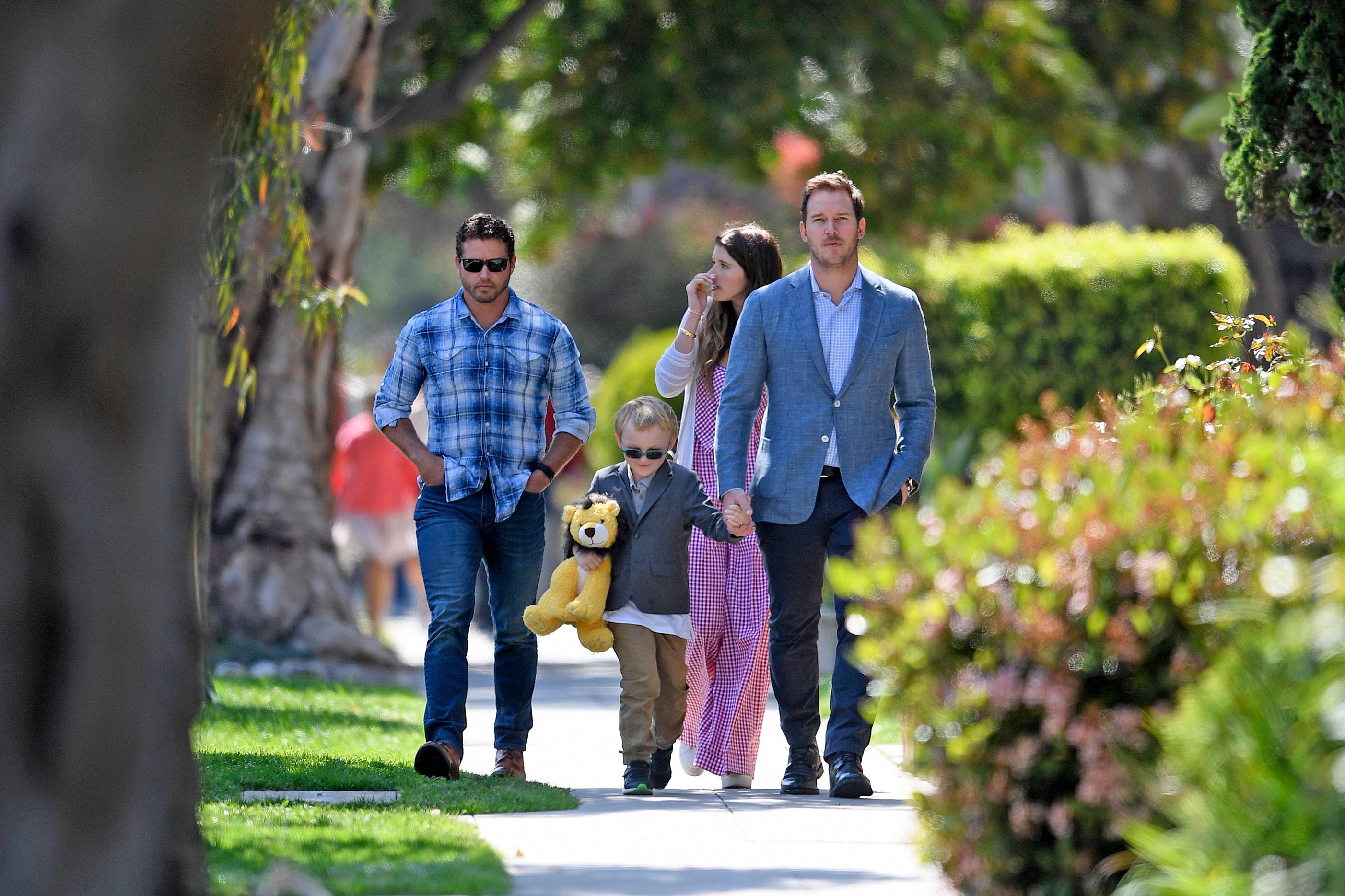 //chris pratt katherine schwarzenegger church easter