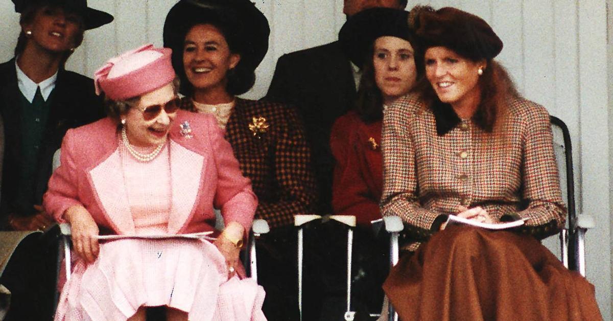 Photo of Queen Elizabeth and Sarah Ferguson