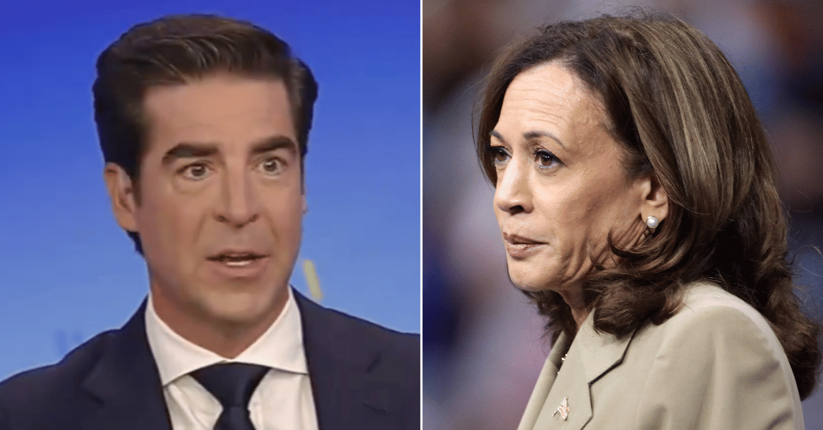 Composite photo of Jesse Watters, Kamala Harris.