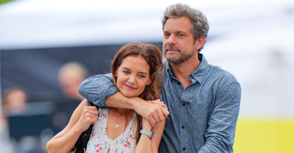 Katie Holmes reunited on set with former co-star Joshua Jackson.