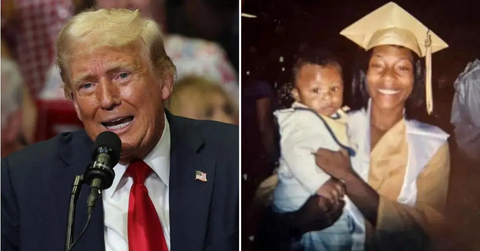 Composite Photo Donald Trump Sonya Massey