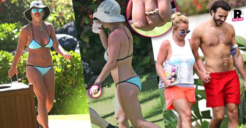 britney spears bikini engaged ring