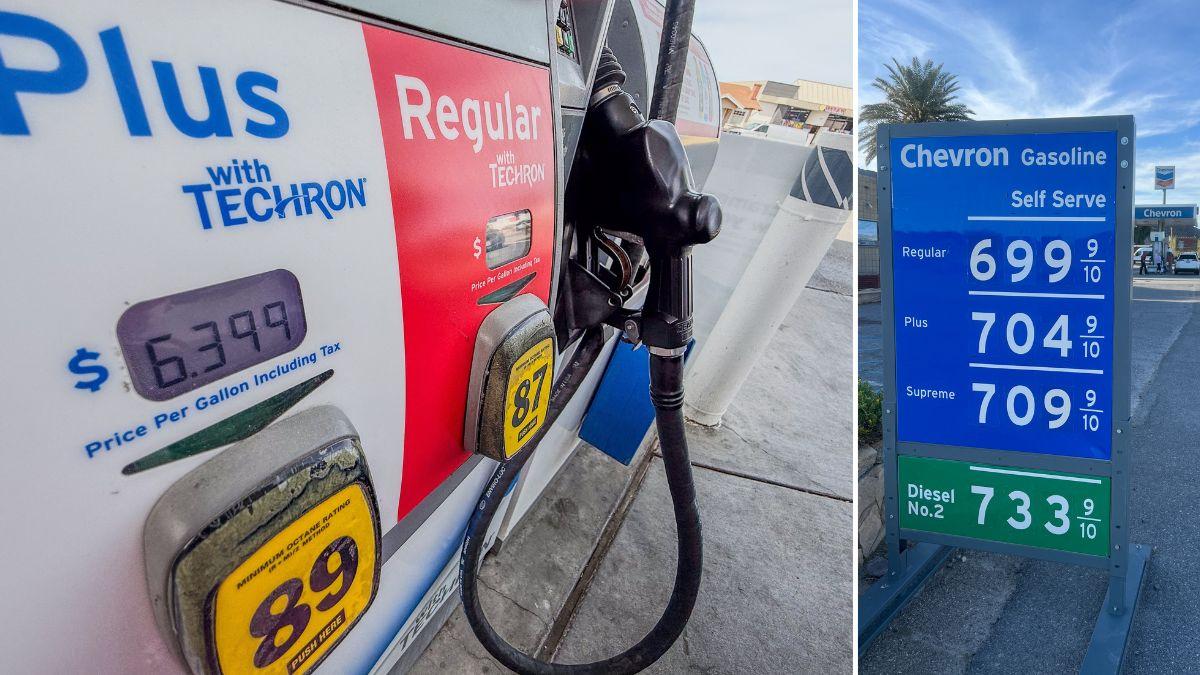 Photo of current gas prices