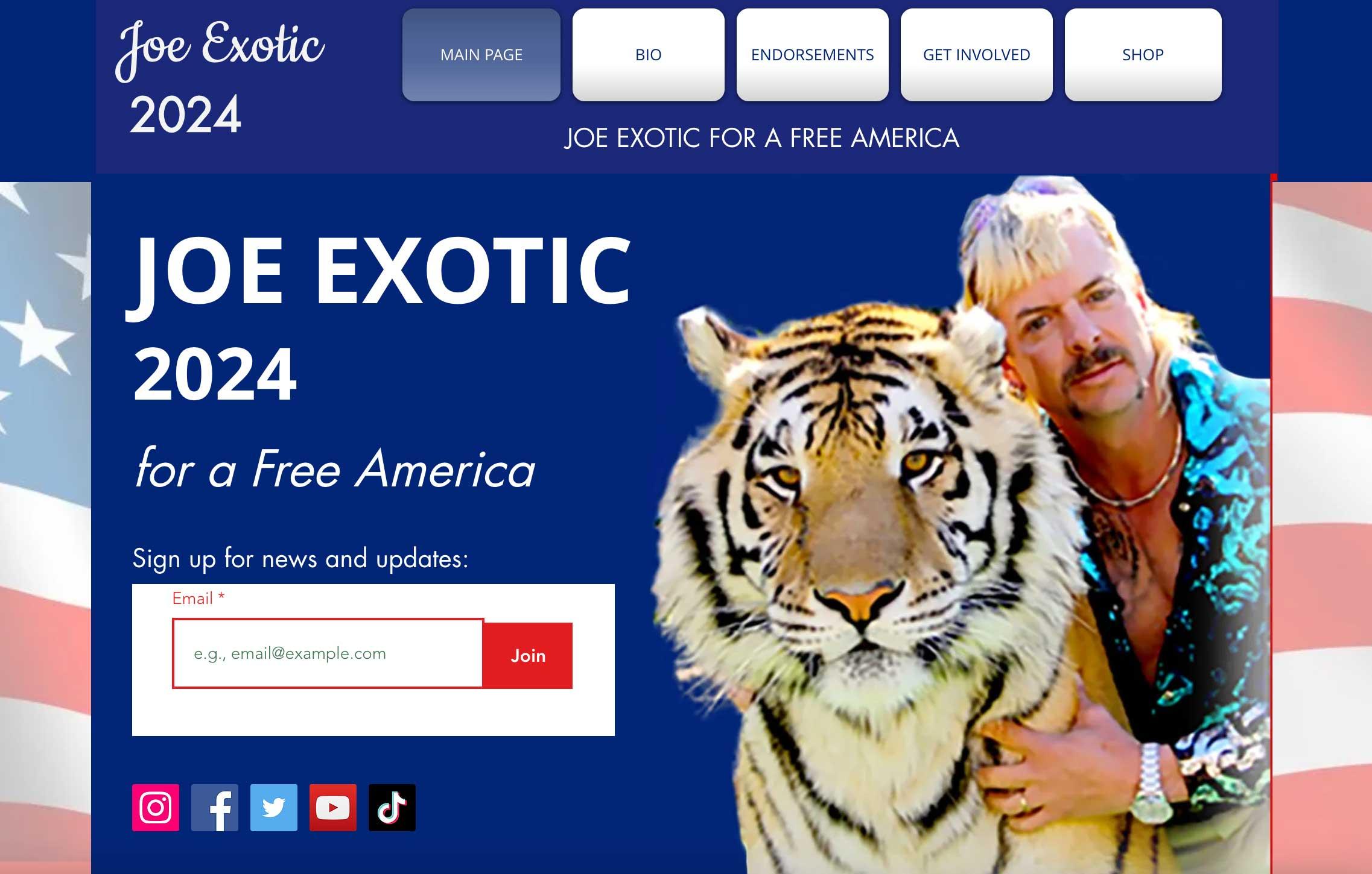 eye of the tiger its official imprisoned joe exotic wants to claw his way into the white house despite cancer woes