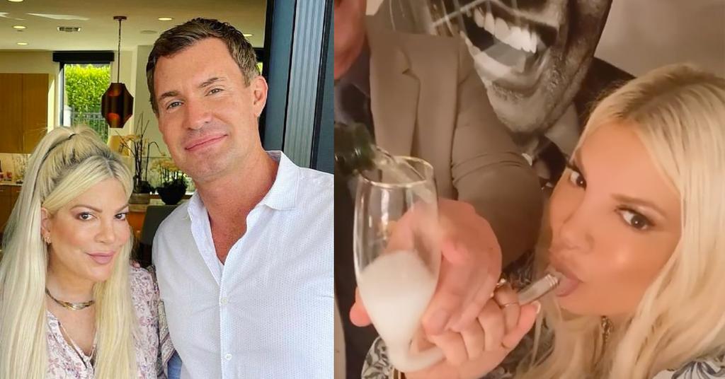 Tori Spelling Chugs Champagne Out Of A Bong With Jeff Lewis For Wild