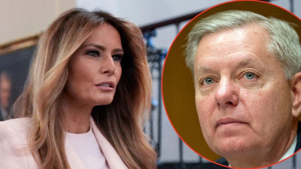 picture of Melania Trump and Lindsey Graham