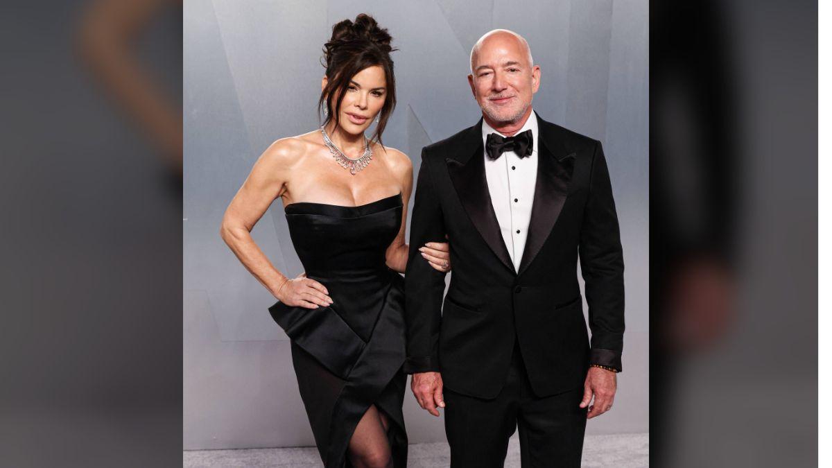 Photo of Lauren Sánchez and Jeff Bezos