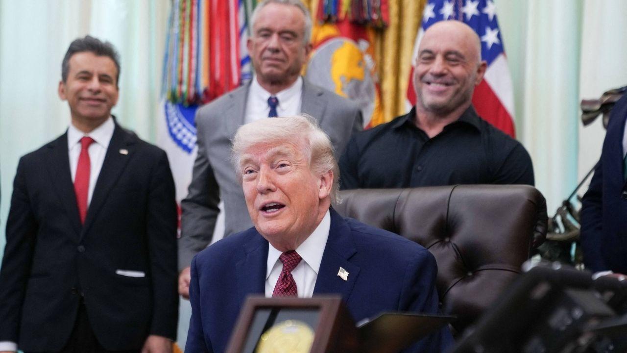 Image of Joe Rogan Claims He endorsed Donald Trump in the past because he couldn't get behind what was happening on the left.